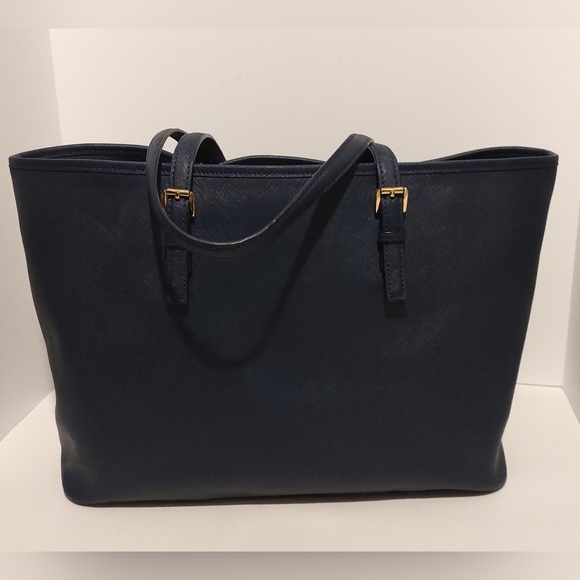 Michael Kors Dark Blue Tote with Shoulder Straps - Picture 4 of 9